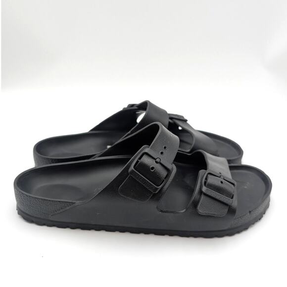 Birkenstock Arizona Essentials EVA Sandals Buckle Strap Men's Black Size US12M - Picture 4 of 12